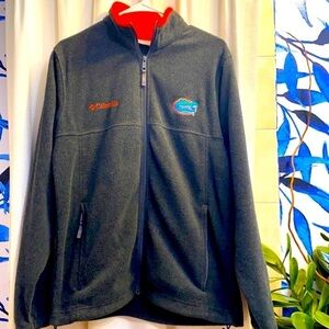 Men’s Columbia University of Florida Gray Fleece Zip Up Size Small